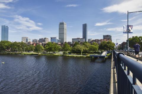 Boston skyline and the Charles River