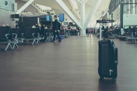 Unattended luggage in airport